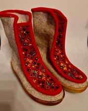 Elastra Damen Filz Stiefel Gr