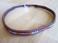 Leder hutband braun mit - braun,