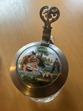 Bierkrug mit Zinndeckel *