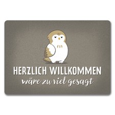 Eule Fußmatte in 35x50 cm