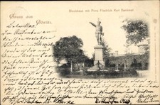 Ak Görlitz in der Lausitz, Blockhaus, Prinz Friedrich Karl Denkmal - 11116594