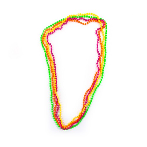 Bunte perlenkette neonfarben - bunte,