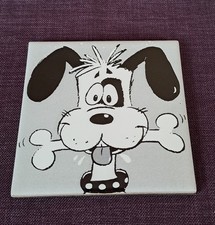 Design House Fliese grau mit Hund