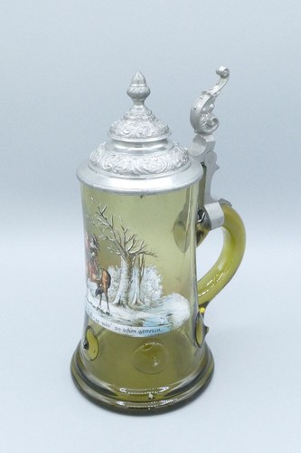 Antike glas bierkrug - glas-bierkrug, mit