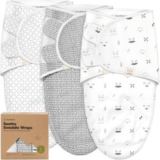 KeaBabies 3-Pack Bio Swaddle