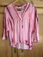 Zadig & Voltaire Bluse Gr. S Rosa Batik Viskose Schlupfbluse