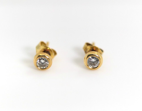 Gelbgold ohrstecker diamant - gelbgold,