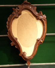 Bilder Foto Rahmen oval antik Holz verglast Jugenstil HBT 28x18x2,7