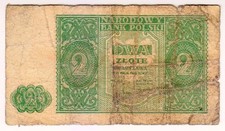 1946 Polen 2 Zlote Papiergeld