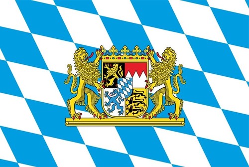 Fahne bayern mit wappen - bayern,