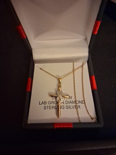 Diamant kreuz kette - diamant,