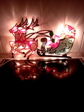 TOLLE WEIHNACHTSSILHOUETTE VON KONST SMIDE 30 CM WEIHNACHTMANN MIT SCHLITTEN