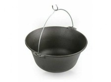 Gulaschkessel  10 l - Gusseisen + Holzlöffel + Gewürze