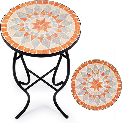 Mosaik beistelltisch rund - mosaik, 14"