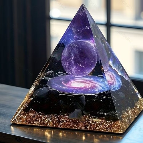 Amethyst orgonit pyramide cm - amethyst,