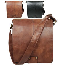 Umhängetasche Meldetasche Messenger Bag Damen Herren Schwarz Braun Tasche Mode 