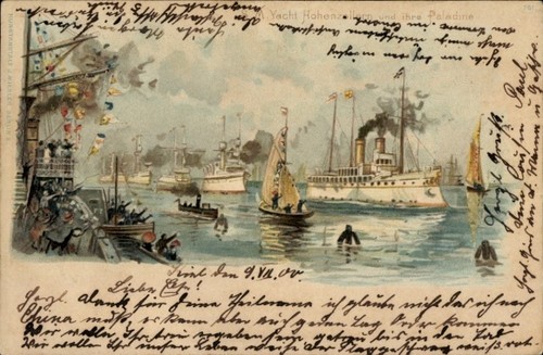 Litho kaiserliche yacht - kaiserliche, smy