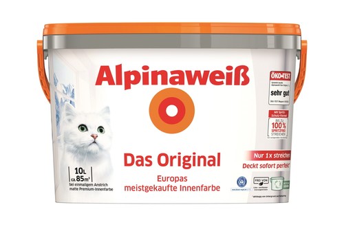 Alpinaweiß liter wandfarbe - 10,