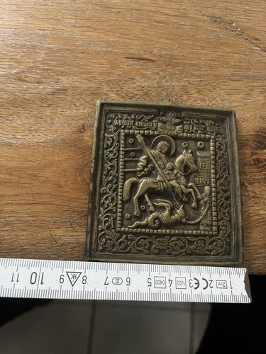 Russisch orthodoxe bronzeikone - russisch,