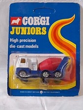 corgi Juniors: Scammell Cement Mixer Truck weiss/blau auf Blisterkarte OVP