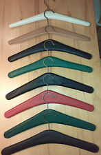 8 Kleiderbügel Kunstleder alte Bügel für 60er 70er Garderobe bunt Vintage bunt