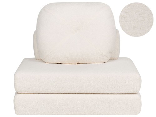 Bodensofa aus bouclé weiß - bodensofa,