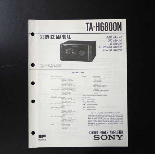 Original sony h6800n - original, ta-h6800n