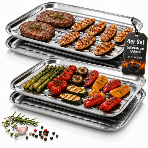 Grillschale edelstahl - grillschale,