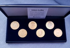 Merkator Hamburg 2 Deutsche Mark Staatsmänner Vergoldet 6 Münzen Etui