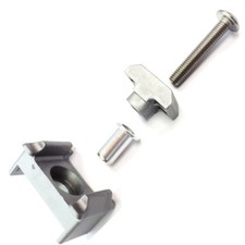 10 Stück Doppelstabzaun Montagesatz silber Ral 9006 Zaunbau Zaun Pfosten