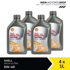 Shell Helix Ultra 5W-40 VW Renault Mercedes Fiat BMW LL 4x1 Liter = 4 Liter