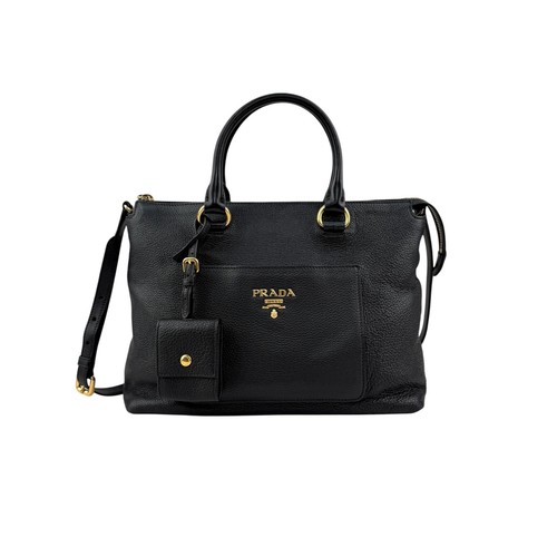 Prada tasche schwarz vitello - tasche,