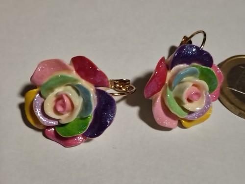 Ohrstecker bunt blüte - ohrstecker,