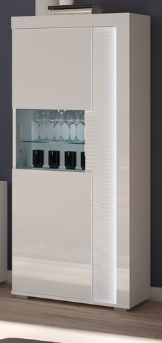 Vitrine stauraumvitrine weiß - vitrine,