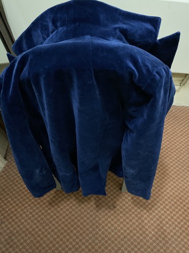 Vintage samt dunkelblauer - samt,