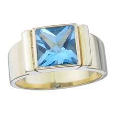 Topaz Square 585 Yellow Gold