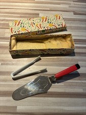 DDR Kuchenschaufel mit Zuckerwürfel Zange Ostalgie