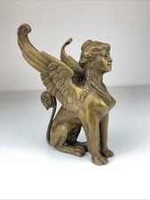 Empire geflügelte Sphinx Bronze Figur Skulptur Frankreich French Antik Rarität