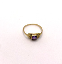 alter Ring Goldring 585er Gold / 14kt mit Amythist antik Vintage Schmuckstück