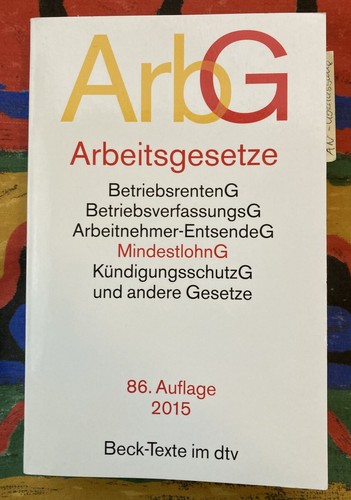 Beck arbeitsgesetze 86 - beck:,