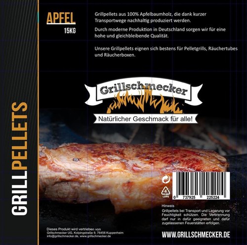 Grillschmecker apfel pellets - apfel,