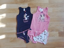 2x Set Slip Unterhosen Unterhemd Mädchen Gr. 98/104 Minnie Mouse 