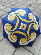 Alter Taschenschirm "Lord & Lady" 70er 80er  Regenschirm blau, gelb