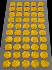 selbstklebende Schmucksteine/ Glitzersteine mit Mikrokristallen 10 mm goldgelb