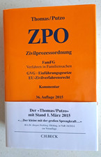 Thomas / Putzo Zivilprozessordnung FamFG, GVG, 36. Auflage 2015, Kommentar
