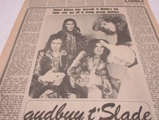 Slade  -  ¾ page picture/ text from UK Newspaper MELODY MAKER 28.1.1972
