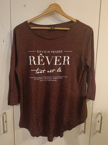 Shirt top damen weinrot - m,