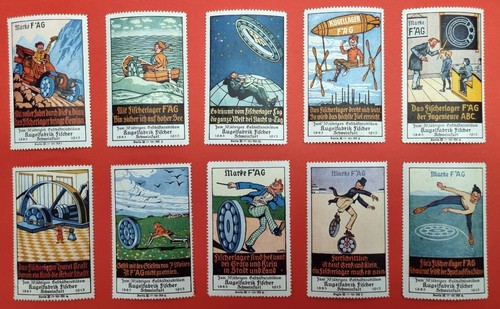 Satz stück werbemarken - 10,