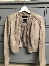 Damen kurzes Jäckchen in Leder-Optik mit Zipper von Amisu Gr. 36