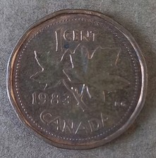 Münze, Kanada, 1 Cent, 1983, Elizabeth II